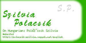 szilvia polacsik business card